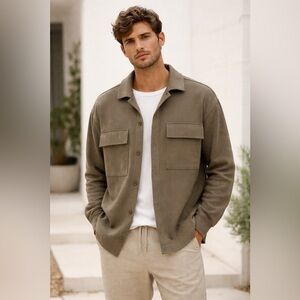 Zara Men's Olive Shirt Jacket
A4